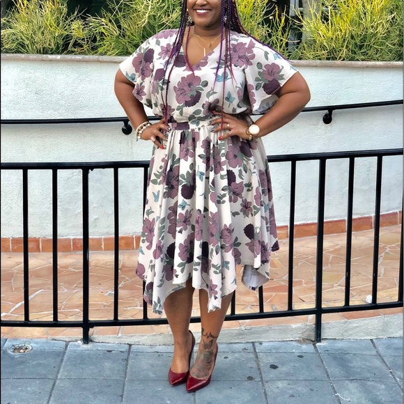 Rawan Comfortable Flower Print Dress - Picture 4 of 4